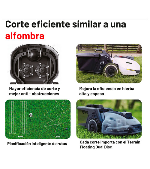 Robot cortacésped Mammotion Yuka 2000 metros (opcional recogehojas y autovaciado)
