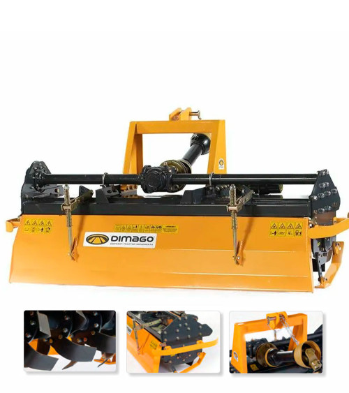 Rotovator profesional reforzado 200 transmisión lateral + cardan Dimago PRO 200 (80 a 100HP)