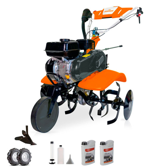 Motoazada gasolina Dormak MD 55 DK 208 cc 90 cm con ruedas, arado y regalos