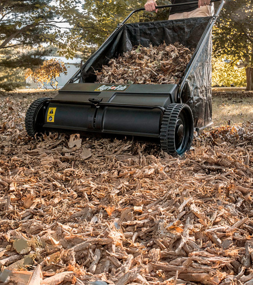 Barredora de hojas/césped manual de 66 cm